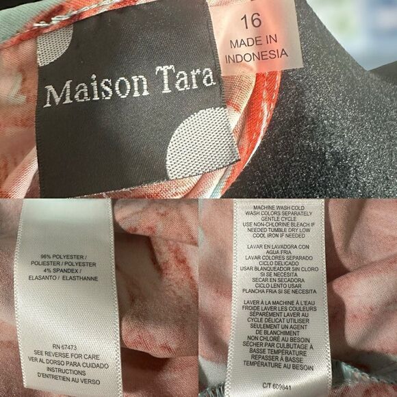 VICI MAISON TARA Tropical Halter Tiered Max Dress Size 16 - Picture 11 of 15